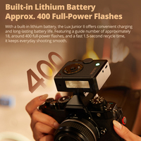 Flash TTL rétro GODOX Lux Junior II, Speedlite compact avec batterie intégrée, pour la photographie de rue et de portrait