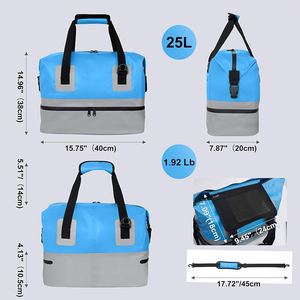 Solutions de personnalisation : Sac de <span class=keywords><strong>voyage</strong></span> étanche à double compartiment, à porter à la main ou à l'épaule, idéal pour les sorties en bateau, pour garder vos effets au sec et bien organisés - Product Image 6