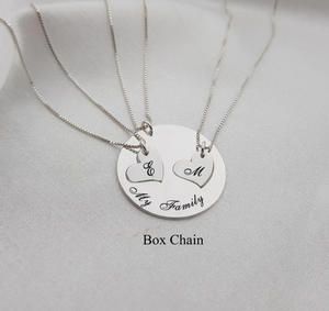 Özel Paslanmaz Çelik Anne Kız Kolyesi Noel Hediyesi Paylaşılabilir Aile Kolye Seti Kişiselleştirilmiş Anneler Günü Hediyesi - Product Image 5
