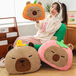 Dessin animé créatif Kapibara ours jouet Super doux <span class=keywords><strong>coussin</strong></span> de bureau en peluche pour Tatami chevet canapé siège de voiture avec remplissage en coton PP - Product Image 1