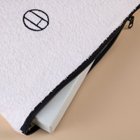 Pochette zippée en tissu éponge personnalisée avec logo imprimé, sac de rangement portable pour bijoux, cosmétiques et petits accessoires – Vente en gros
