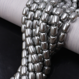 Perles <span class=keywords><strong>en</strong></span> <span class=keywords><strong>verre</strong></span> imitation perle de qualité supérieure, ovales, <span class=keywords><strong>en</strong></span> forme de baril, à fort lustre, pour la fabrication de bijoux DIY, bracelets, mariage, prix d'usine - Product Image 5