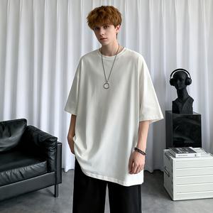 เสื้อยืดผ้าฝ้ายอียิปต์ TKAN108D ชายทรงพอดีตัวดีไซน์บ็อกซี่น้ำหนัก300กรัม - Product Image 1