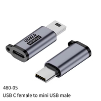 Adaptateur de charge universel 480 Mbps Micro USB C mâle vers Type C femelle, convertisseur de port Type C vers 8 broches, puissance 12W 2.1A