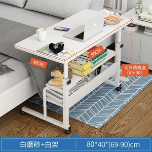 수동 높이 조절 가능한 현대 어린이 책상 바퀴가 달린 나무 컴퓨터 책상 - Product Image 4