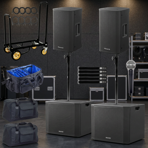<b>DJ</b> XPRS102 Industrial Grade 10" Active Powered <b>Speakers</b> with 18" Subwoofer Duo Pack - Product Image 3