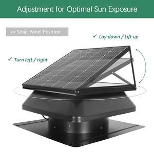 Ventilateur axial de ventilation à énergie solaire, prix <span class=keywords><strong>d</strong></span>'usine, conception de 50 W, montage sur toit, évacuation <span class=keywords><strong>d</strong></span>'<span class=keywords><strong>air</strong></span> <span class=keywords><strong>chaud</strong></span>, <span class=keywords><strong>extracteur</strong></span> de chaleur - Product Image 4