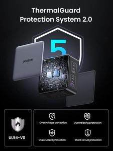 UGREEN 140W USB C充電器 Nexode X PD 3.0 4ポート GaN充電器 ノートパソコン充電器 折りたたみ式急速充電ブロック MacBook Pro、<span class=keywords><strong>Dell</strong></span>対応 - Product Image 3