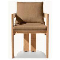 Ensemble de meubles de jardin en teck pour banquets extérieurs, style T-Back, table et chaises en teck, chaises de salle à manger en bois de teck
