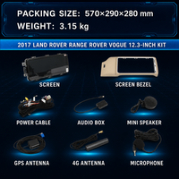 Nouvel autoradio Android 12,3 pouces, lecteur multimédia Carplay, navigation GPS, autoradio stéréo pour Range Rover Vogue L405 2017