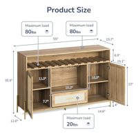 Cuisine Modulaire Moderne de Luxe en Bois avec Bar à Café, Armoire de Rangement et Buffet