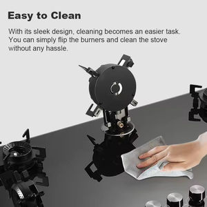 Piano cottura a gas da incasso a cinque fuochi con superficie in vetro temperato nero e 5 bruciatori <span class=keywords><strong>Smart</strong></span> Gas Stove - Product Image 5