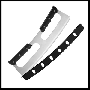 Cuchillo Cortador de <span class=keywords><strong>Pizza</strong></span> de Acero Inoxidable de Grado Comercial, en Forma de Media <span class=keywords><strong>Luna</strong></span>, para Cortar <span class=keywords><strong>Pizza</strong></span> y Pan, con Mango Ergonómico - Product Image 6