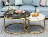 Mesa Auxiliar de Centro Extensible de Aluminio con Diseño Circular Moderno para Sala de Estar