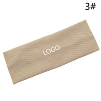 SASA Logo Dapat Disesuaikan Elastisitas Tinggi Ramah Lingkungan Lembut Nyaman Ikat Kepala Olahraga Warna Solid Unisex Campuran Poliester Spandeks