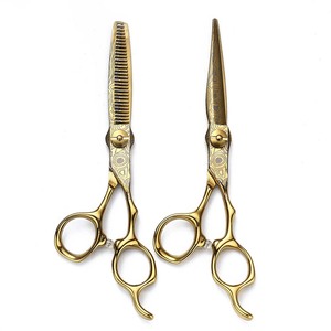 Professional 6-Inch Gold Hairdressing Scissors Set Thinning Shears For Barbershops - Product Image 1