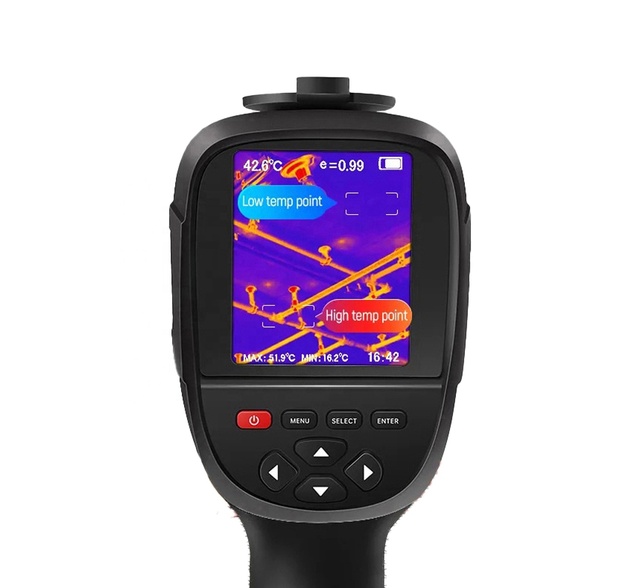 Ht 18+ 256 X 192 Handheld Water Leak Detecting Thermographic Camera IR Laser Thermo Flire Infrared Outdoor Thermal Imager Camera