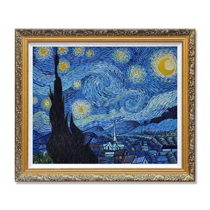 Vincent Van Gogh-pintura al óleo de Arte de paisaje famoso, pintura al óleo de calidad de museo pintada a mano, noche estrellada