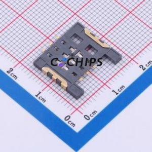 SIM-103-ARP6 SIM Card Connector SMD Connector Plug-In Type Mini SIM Card Card Holder 1.7mm - Product Image 2