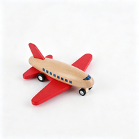 Jouet hélicoptère en bois éducatif pour enfants, modèle d'avion à rétrofriction pour enfants
