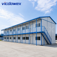 VICDOWEX Panneaux sandwich en acier préfabriqués modulaires contemporains de type K, épaissis, pour bureau de chantier et dortoir de travailleurs