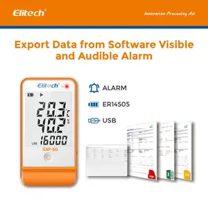 Elitech GSP-6G Large LCD Screen Temperature And Humidity Data Logger Recorder For Cooler And Refrigerator