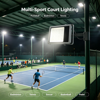 Projecteur LED d'urgence en aluminium pour stades sportifs et jardins, lumière du jour 5000K, angle de faisceau réglable, contrôle par application, intérieur