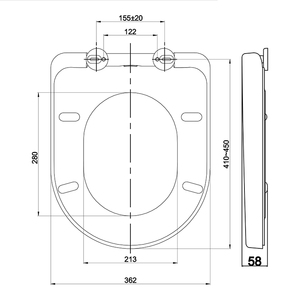 Asiento de Inodoro Sanitario de Cierre Suave, <span class=keywords><strong>Universal</strong></span>, en Forma de D, Material de Urea, Tapas de Inodoro Higiénicas - Product Image 3