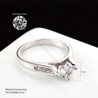 Bague de Fiançailles Classique Tendance pour Femme, Solitaire Scintillant en Zircon Cubique, Sertissage à Quatre Griffes, Pavé Latéral en Zircon, Bijou de Doigt, Cadeau