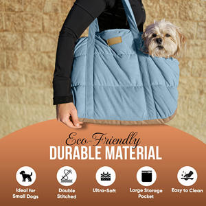 Индивидуальная водонепроницаемая экологичная портативная дорожная сумка-шоппер из полиэстера, роскошная сумка-переноска для маленьких собак - Product Image 5