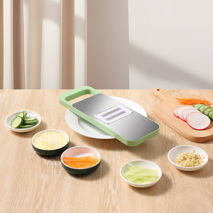 Five-Knife Stainless Steel Kitchen Slicer Manual Vegetable <b>Cutter</b> Grater with Hand Protector PP Plastic for Food Preparation - Product Image 3