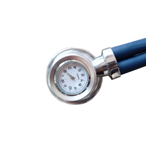 Stéthoscope professionnel à double tête avec horloge, diaphragme en acier inoxydable, tube bleu pour médecins, infirmières, hôpitaux et cliniques - Product Image 6