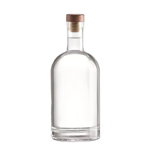 Bouteille en verre transparent de 375 ml, 500 ml, 750 ml, 1000 ml avec bouchon en liège pour gin, vodka, <span class=keywords><strong>calvados</strong></span>, <span class=keywords><strong>whisky</strong></span>, logo personnalisé, vente en gros - Product Image 3