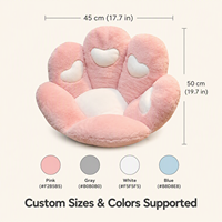 Coussin de siège super doux et confortable personnalisé, en forme de patte de chat, en vente flash, avec rembourrage en coton PP