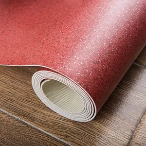 2Mm 3Mm Pvc Kleurrijke Commerciële Vinyl Vloerrol Linoleum Vloerrollen Steen Marmer Pvc Vloerplaat