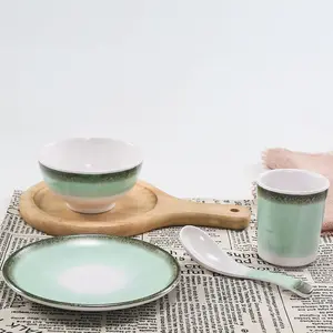 Hot sell Wholesale Custom Melamine Dinnerware Set Cookware Nordic Plastic Plates Sets Dinner Sets