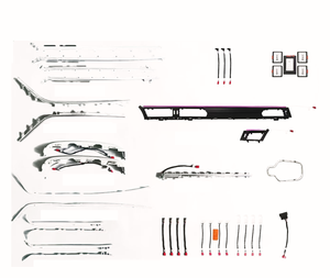 Luces ambientales para coche RGB Radium tallado cuatro puertas Control Central perfecto para Audi A6L C8(2019-2023) - Product Image 1