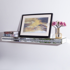 Precioso Estante de Pared Decorativo Interior Flotante <span class=keywords><strong>con</strong></span> <span class=keywords><strong>Espejo</strong></span> de Diamantes Triturados de Gran Tamaño - Product Image 3