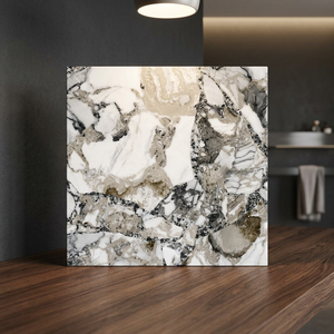 Legend Crema 600x600mm 20mm Glossy Porcelain Tiles Cream Marble Effect Contemporary Interior Flooring Swimming Pool Tile - Product Image 5