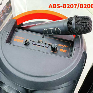 ABS-8208 हॉट बिक्री डॉल 8 इंच सुपर बास वायरलेस कराओके पोर्टेबल ब्लू दांत स्पीकर एफएम रेडियो पार्टी dj आउटडोर स्टीरियो स्पीकर - Product Image 6