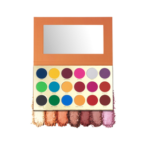 Paleta de sombra de ojos personalizable, <span class=keywords><strong>18</strong></span> colores, larga duración, vegana, maquillaje mate brillante, alto pigmento, novedad - Product Image 3