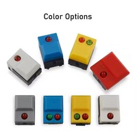 Interrupteur à bouton-poussoir électrique 16mm 2 broches LED normalement ouvert en plastique
