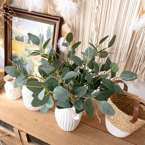 Fleur artificielle CallaFloral Eucalyptus, branche unique, verte, en polyester, plante décorative d'intérieur - Product Image 1
