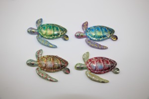 Imán Decorativo de Tortuga Marina Dorada de Lujo, Estilo Oceánico, Recuerdo de Viaje Personalizado, Decoración para el Hogar - Product Image 2