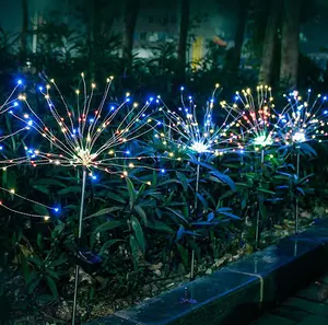 Luci del Giardino solare Decorativa Esterna Impermeabile Luce di Festa Solare di Paesaggio Della Decorazione Fuochi D'artificio Meteor Luce Della Stringa