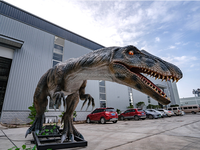 Jurassic tema parkı için yaşam boyutu gerçekçi Animatronic T Rex dinozor