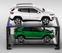 Platform Parkir Bawah Tanah Dua Tingkat Empat Tiang Shin Innovation UPS-1, 2 Tempat Parkir, Kapasitas 2500kg, Lift Mobil Hidrolik Tersembunyi, Garansi 10 Tahun