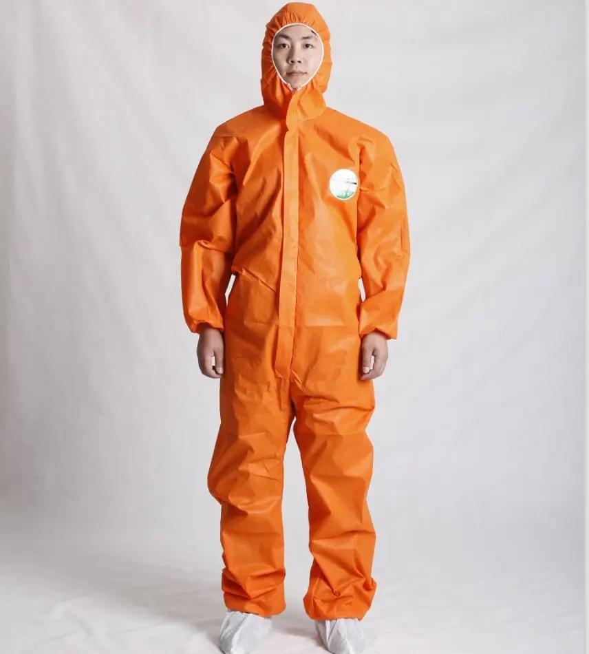 Type 5 And 6 SF Water Proof Orange 50 55 Gsm PPE SMS XXL Wind 4B 4 Microporous Blue Line 63G 30G Disposable Overall Coverall
