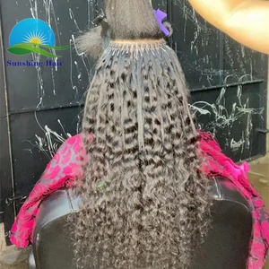 Extension <span class=keywords><strong>de</strong></span> cheveux Remy pré-collée, Afro bouclés, 100g/brins, couleur naturelle, kératine, micro liens, cheveux vierges crépus I Tip Hair <span class=keywords><strong>Lot</strong></span> - Product Image 3