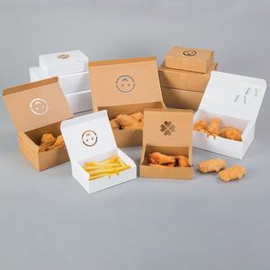 Caja de Papel Kraft para Papas Fritas, Contenedor Desechable para Comida Rápida, para Queso, Tocados con Bacon, Comida para Llevar - Product Image 1